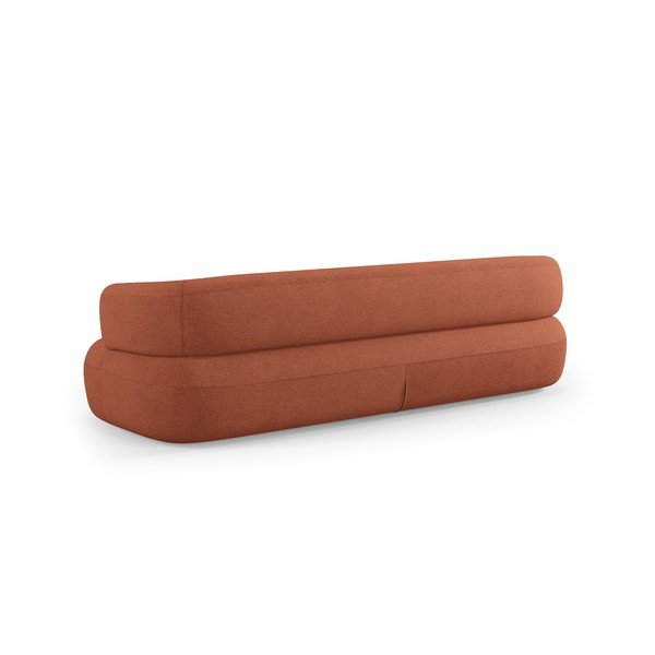 Pohovka z textílie buklé v terakotovej farbe 226 cm Jenny – Micadoni -image-3