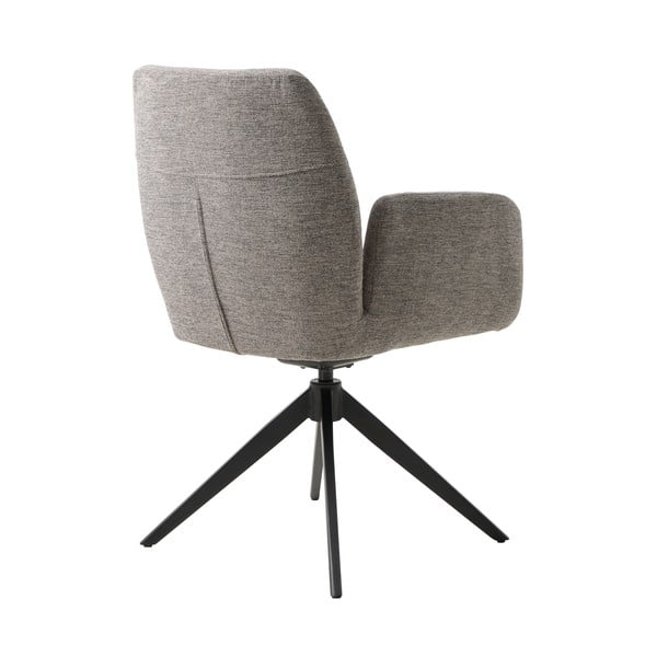 Sivé čalúnené jedálenské kreslo s podrúčkami Roxana – Unique Furniture-image-2