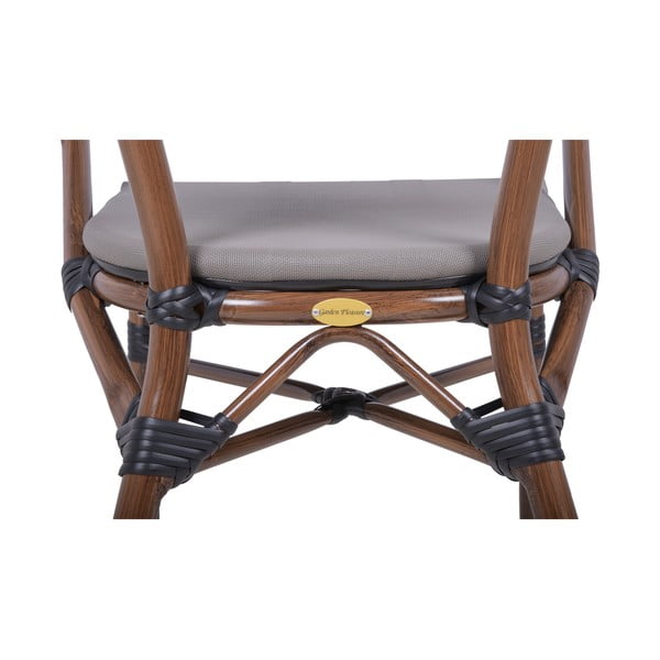 Béžová kovová záhradná stolička Toskana – Garden Pleasure-image-3