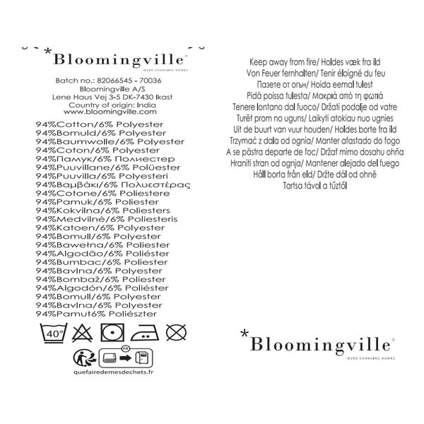 Červená/béžová deka s prímesou bavlny 130x160 cm Cang – Bloomingville-image-4