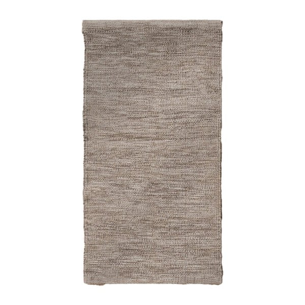 Hnedý obojstranný koberec s prímesou vlny 80x150 cm – Ixia