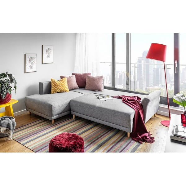 Svetlosivá rozkladacia rohová pohovka Miuform Lovely Annie, ľavý roh-image-3