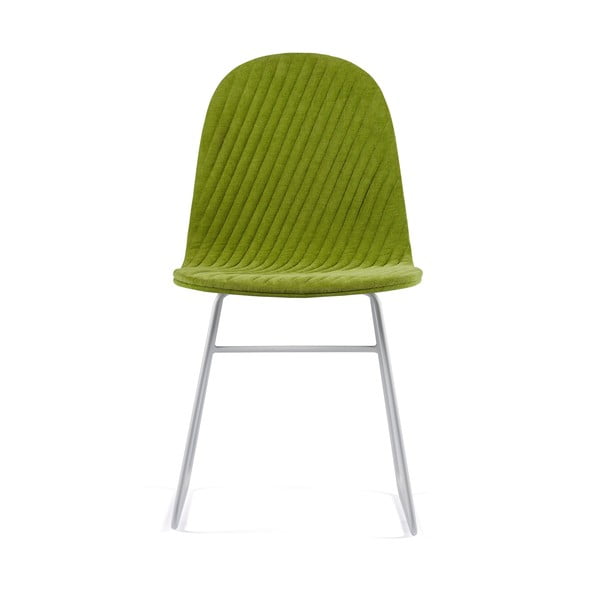 Zelená stolička s kovovými nohami IKER Mannequin V Stripe