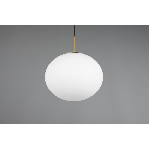 Závesné svietidlo v bielo-zlatej farbe so skleneným tienidlom ø 30 cm Fomento – Trio-image-3