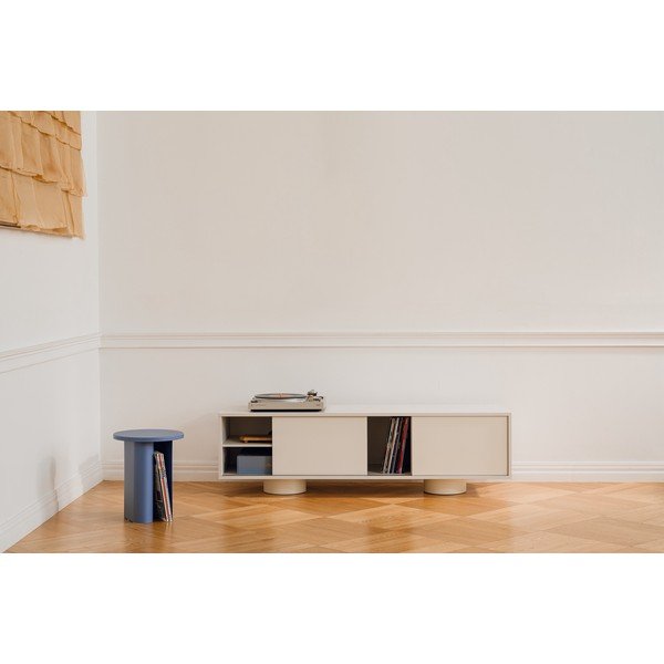 Sivobéžový TV stolík 160x48x42 cm Taro – noo.ma-image-1