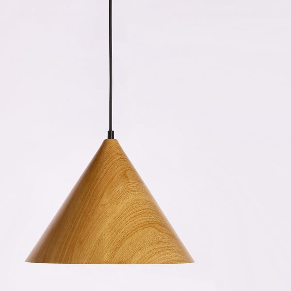 Hnedé závesné svietidlo s kovovým tienidlom ø 32 cm Dunca – Candellux Lighting-image-1