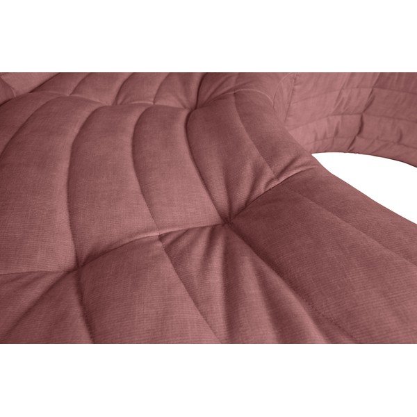 Svetloružová zamatová variabilná rohová pohovka Bag – WOOOD-image-1