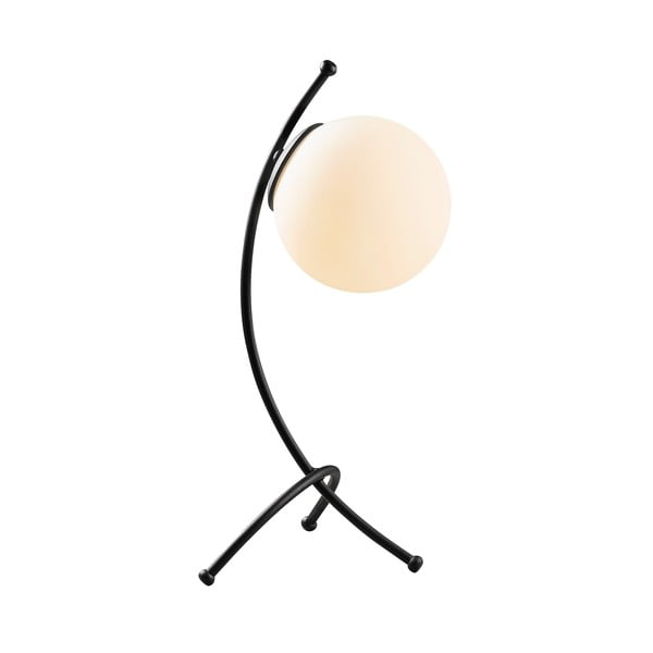 Čierno-biela stolová lampa so skleneným tienidlom (výška 43 cm) Yay – Opviq lights-image-3