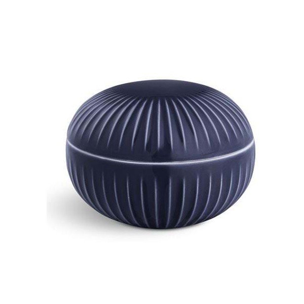 Tmavomodrá porcelánová dóza Kähler Design Hammershoi, ⌀ 11,5 cm