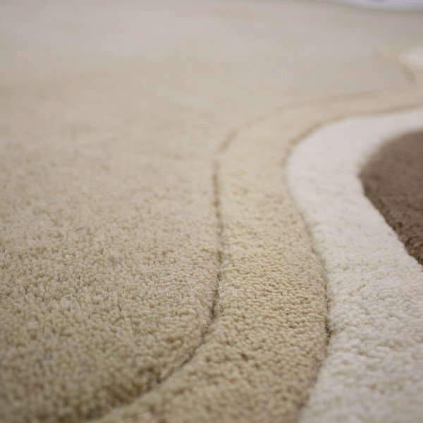 Ručne tkaný vlnený koberec v prírodnej farbe 200x290 cm Leo Scallop – Flair Rugs-image-3