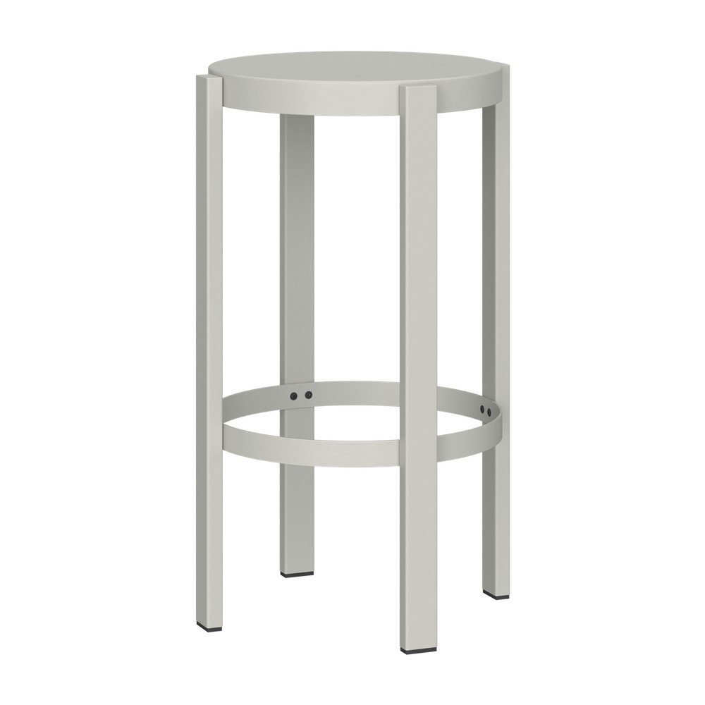 E-shop Svetlosivá oceľová barová stolička (výška sedadla 65 cm) Doon – noo.ma