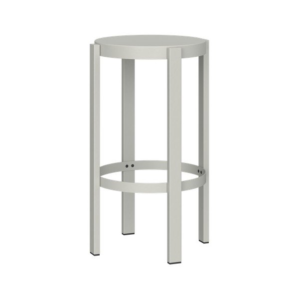 Svetlosivá oceľová barová stolička (výška sedadla 65 cm) Doon – noo.ma