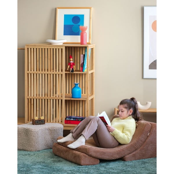 Svetlohnedý detský puf z textílie buklé Cloud – Wigiwama-image-4