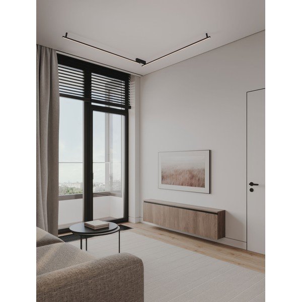 Matne čierne hliníkové LED stropné svietidlo so stmievačom 4x309 cm Briana – Nova Luce-image-1