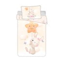 Žlté bavlnené detské obliečky do postieľky 100x135 cm Bunny "Star" – Jerry Fabrics