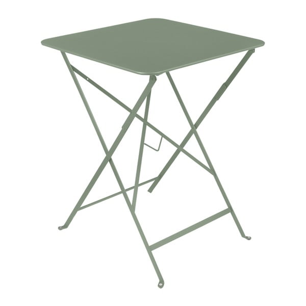 Sivozelený záhradný stolík Fermob Bistro, 57 × 57 cm