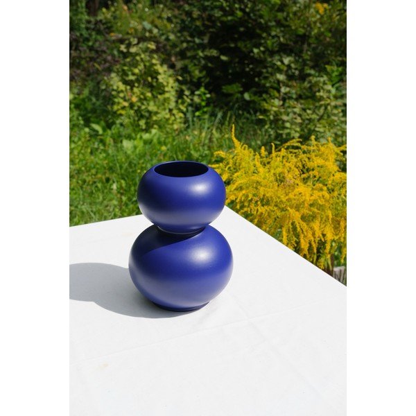 Tmavomodrá keramická váza (výška  36 cm) Tuga – noo.ma-image-1