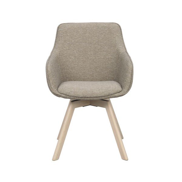 Béžové čalúnené jedálenské kreslá v súprave 2 ks Alison – Rowico-image-2