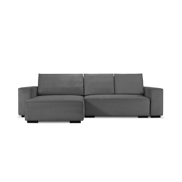 Tmavosivá menčestrová rozkladacia variabilná rohová pohovka Mazzini Sofas Azalea-image-2