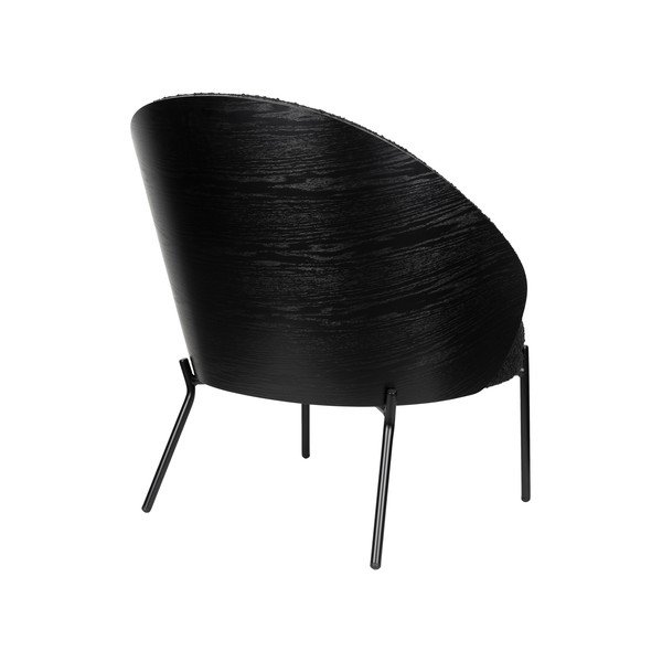 Čierne kreslo z textílie buklé Rodin – Dutchbone-image-4