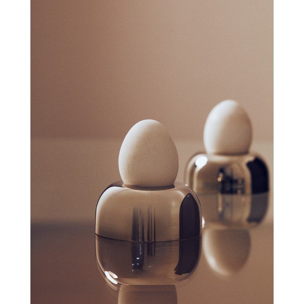 Stojančeky na vajíčka v súprave 2 ks z nehrdzavejúcej ocele Nirela – Kave Home-image-1