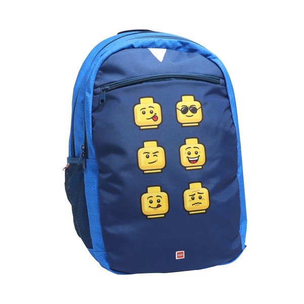 Modrý školský batoh LEGO® Faces Extended