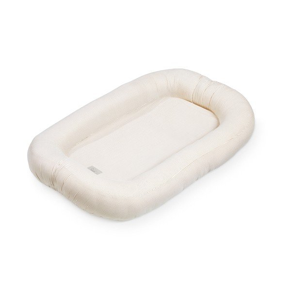 Béžové hniezdočko pre bábätko 52x84 cm Classic Stripes Camel – Cam Cam Copenhagen