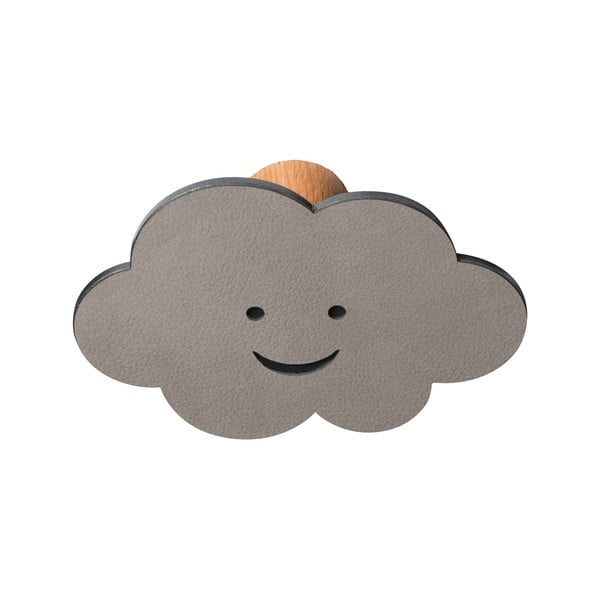 Sivý nástenný oceľový háčik Cloud Dot Nupo – LIND DNA