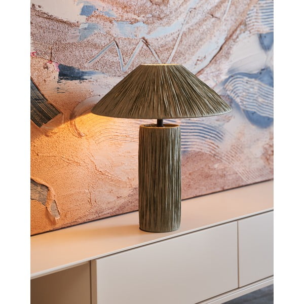 Kaki stolová lampa (výška 41 cm) Samse – Kave Home-image-1