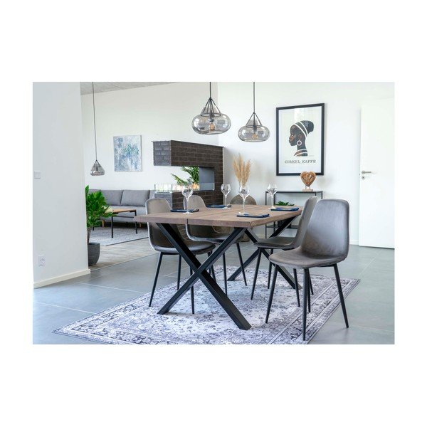 Jedálenský stôl s doskou z masívneho duba House Nordic Toulon Smoked, 140 x 95 cm-image-4