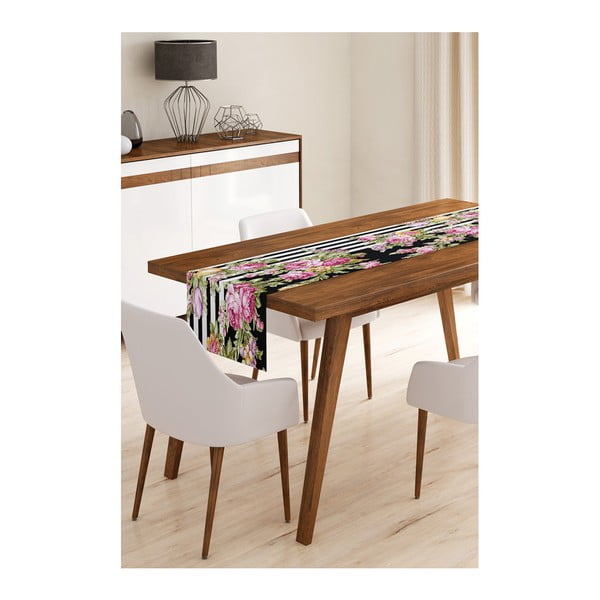 Behúň na stôl z mikrovlákna Minimalist Cushion Covers Elegant Flowers, 45 × 145 cm