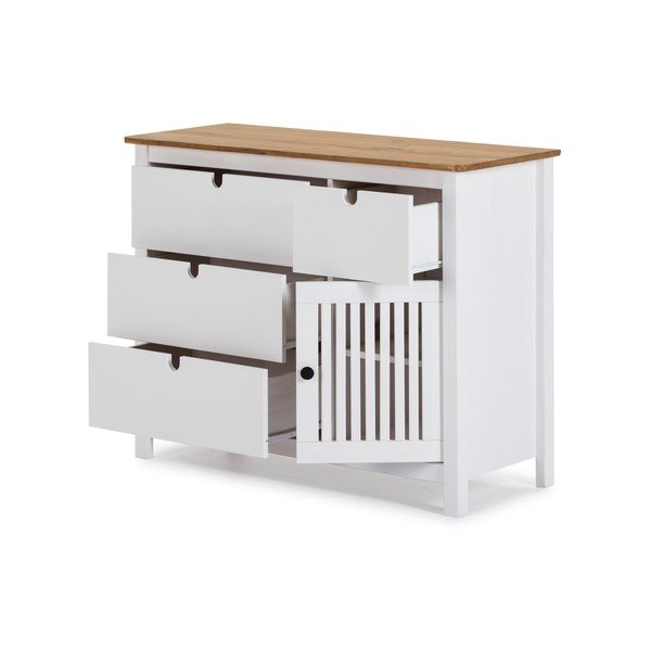 Biela drevená komoda Marckeric Bruna-image-4