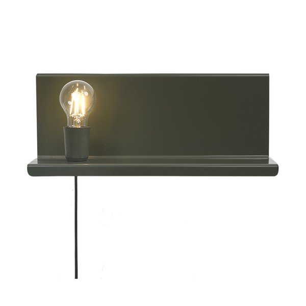 Zelené nástenné svietidlo s poličkou Homemania Decor Shelfie2-image-2