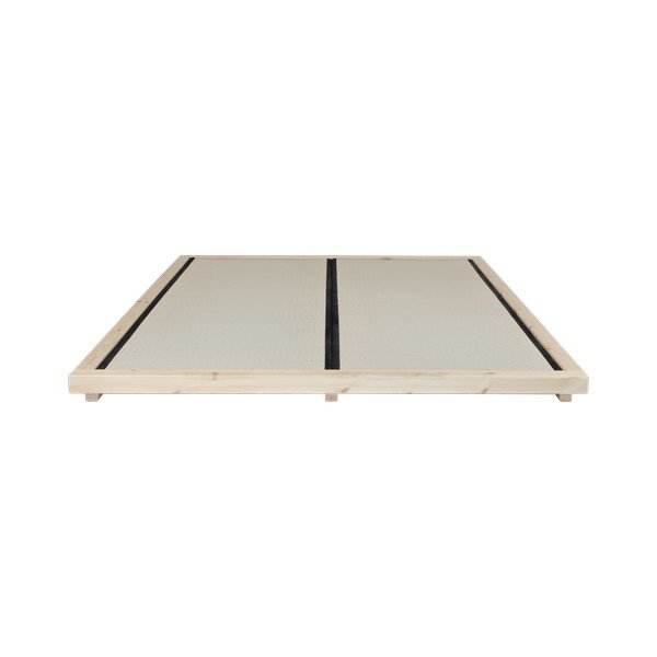 Dvojlôžková posteľ z borovicového dreva s matracom a tatami Karup Design Dock Double Latex Natural/Black, 140 × 200 cm-image-4