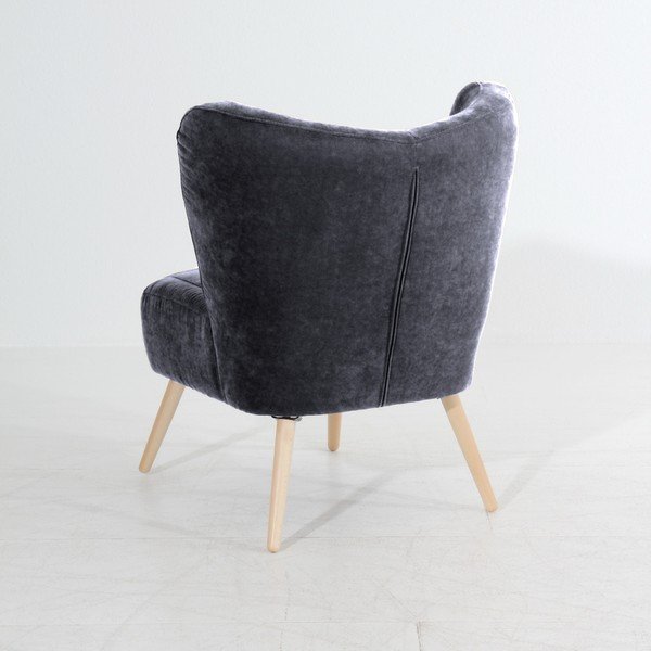 Antracitové kreslo Max Winzer Sari Velur-image-3