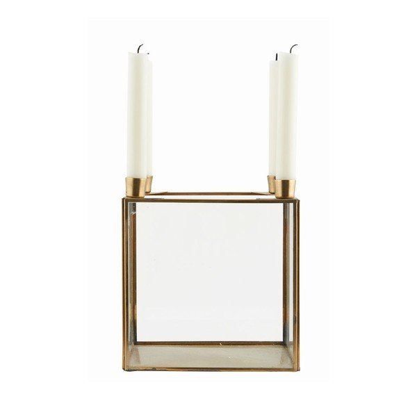 Svietnik Square Brass, 20x22 cm
