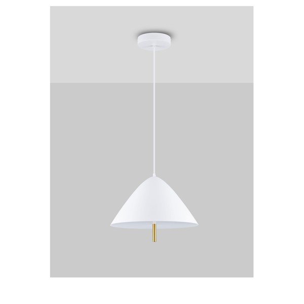 Biele kovové LED závesné svietidlo s kovovým tienidlom ø 40 cm Oros – Nova Luce-image-3