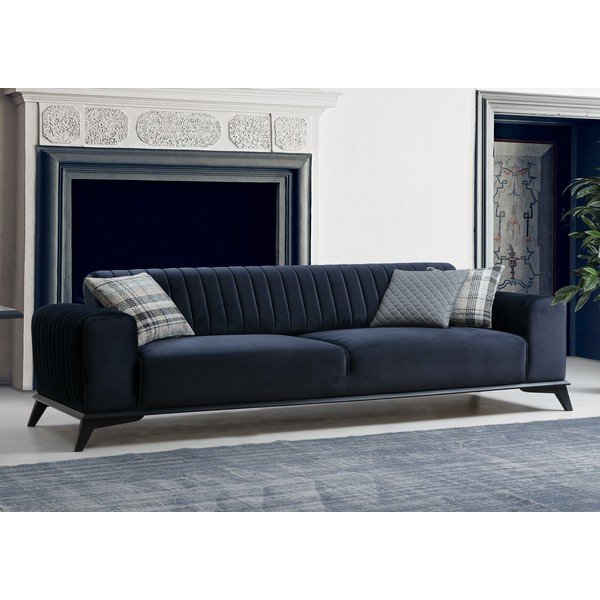 Tmavomodrá pohovka 220 cm Lisa – Balcab Home-image-4