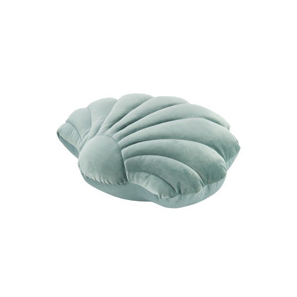 Zelená zamatová dekoratívna obliečka na vankúš Westwing Collection Shell, 27 x 32 cm-image-2