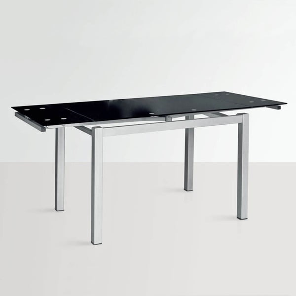 Rozkladací jedálenský stôl Queen, 110-170 cm, čierny