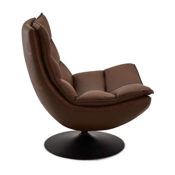 Tmavohnedé kožené kreslo Miami – Furnhouse-image-3