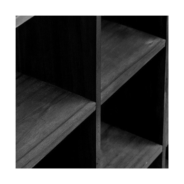 Čierna poschodová polica z borovicového dreva 46 cm Moss – House Nordic-image-4