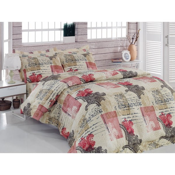Sada prešívanej prikrývky na posteľ a dvoch obliečok na vankúš Seasons 232, 220x230 cm;