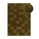 Kaki ručne tkaný vlnený koberec 120x170 cm Checkerboard – Flair Rugs