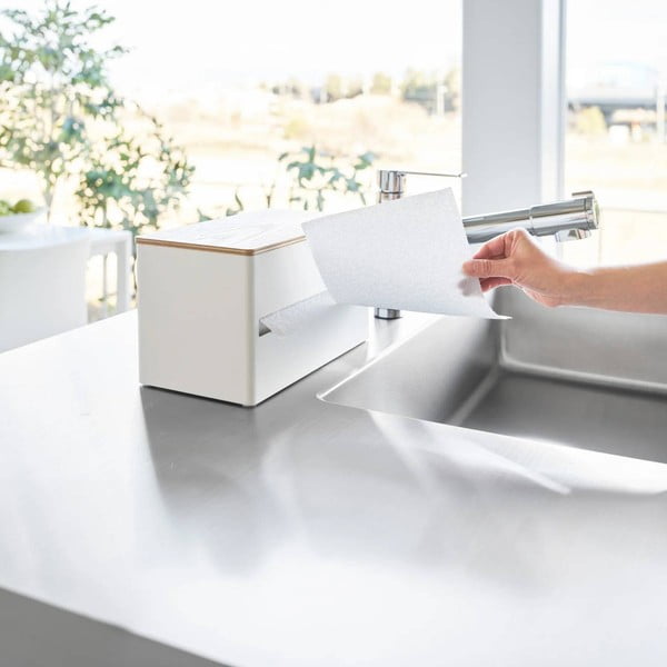 Biely kovový stojan na papierové utierky Rin – YAMAZAKI-image-4