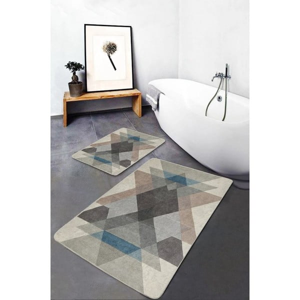 Zamatové kúpeľňové predložky v súprave 2 ks 60x100 cm – Mila Home-image-1