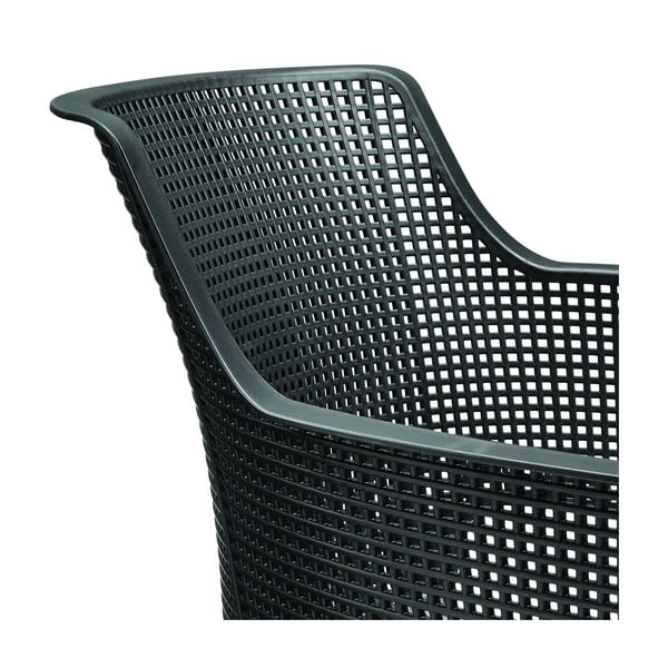 Tmavosivá plastová záhradná stolička Elisa – Keter-image-3