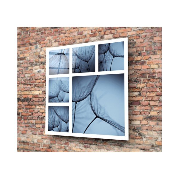 Sklenený modrý obraz 3D Art Harm, 30 × 30 cm-image-1