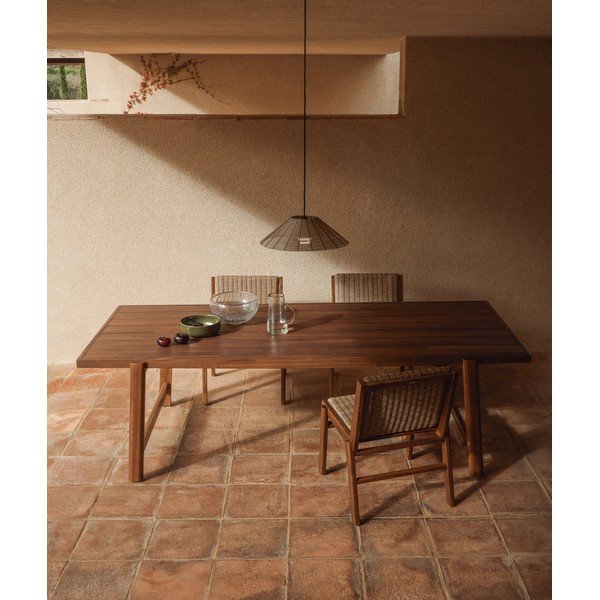 Záhradný jedálenský stôl s doskou z akácie 100x200 cm Itani – Kave Home-image-1