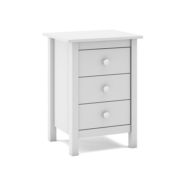 Biely detský nočný stolík z borovicového dreva Max - Marckeric-image-3